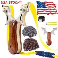 Professional Slingshot Hunting Catapult Target Aim Steel Ball Shooting Rubber