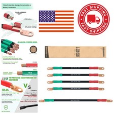 Golf Cart Battery Cables 4 Gauge Red Green Pure Copper Wiring Kit for 36v 48v