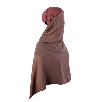Instant Hijab Scarf Ready To Wear Chiffon Scarf with Hijab Inner Caps for Mus...