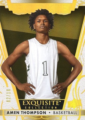Amen Thompson 2023 Upper Deck Exquisite GOLD Rookie RC Houston Rockets 2/10