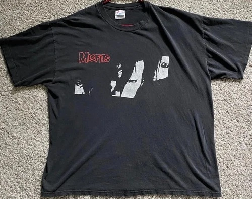 90s Misfits T shirt Single stitch punk Rock goth faded w 1990s vintage concert t-shirt, vintage, size XL, single stitch, B+ condition