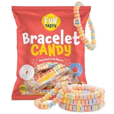 Funtasty Candy Bracelets - 21 Ounce Bag (40 Count) - Fruit Flavors - Individuall