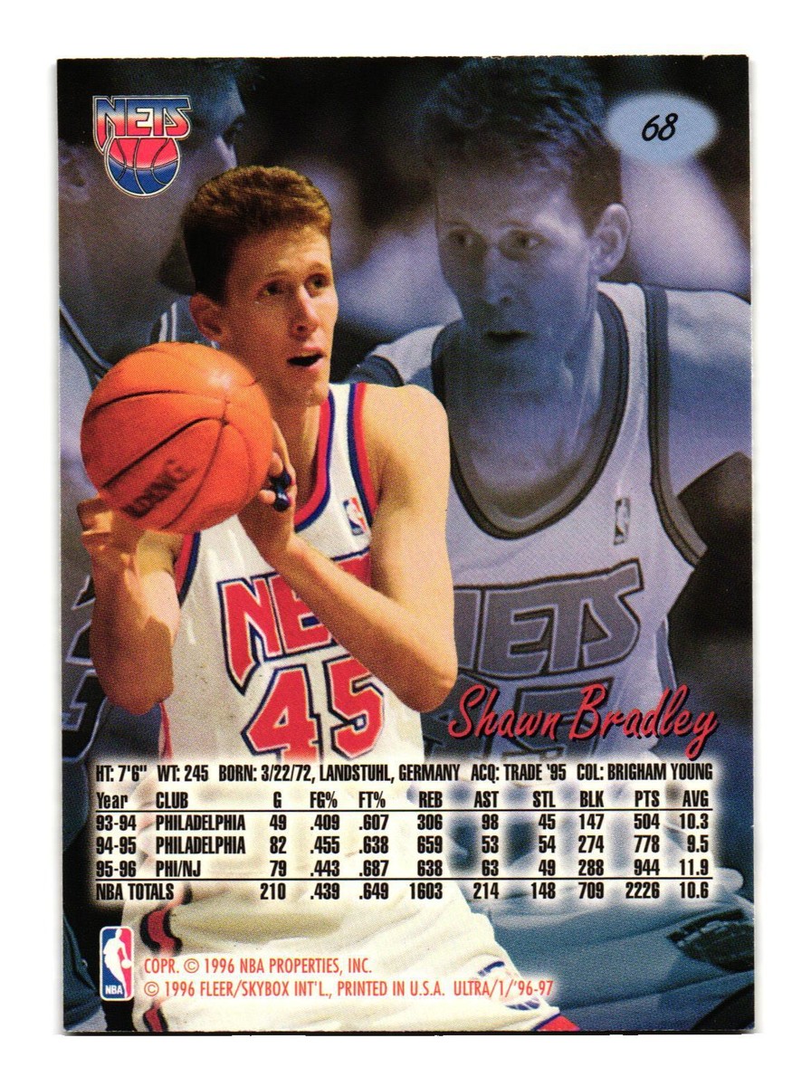 1996-97 Ultra #68 Shawn Bradley New Jersey Nets | eBay