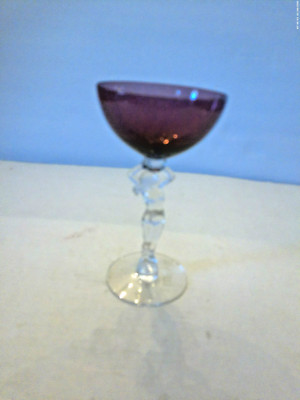 CAMBRIDGE AMETHYST NUDE FIGURE 7-1/2" CHAMPAGNE GLASS - HAS CHIP | eBay