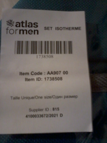 ATLAS FOR MEN Freeze Outdoor Hold All NEW Sealed POST FREE - Picture 3 of 3