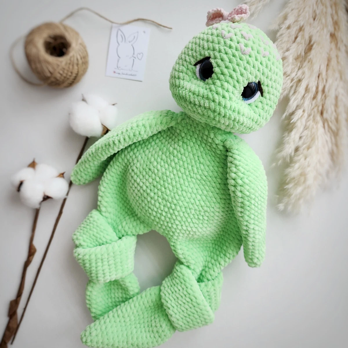 Crochet Turtle Lovey Amigurumi Toy Handmade Stuffed Animals toy