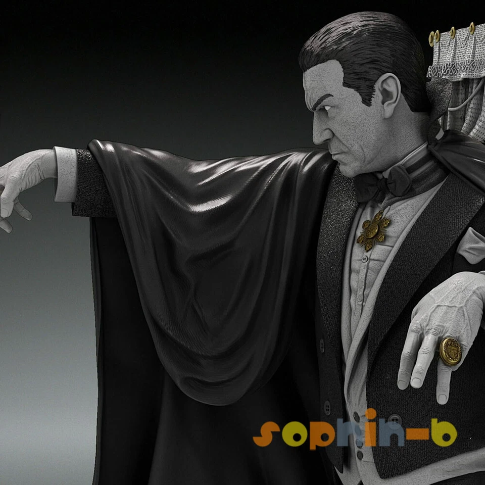 Dracula Vampire 36cm Resin 1:6 Model Kit Unpainted 3d Print GK Statue Figure - Image 2 of 4
