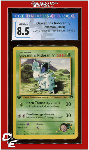 Giovanni's Nidoran ♀ (1st Edition) graded CGC 8.5 for sale on eBay