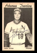 John Urrea Autographed 1976 TCMA Rookie Card RC Arkansas Travelers SKU #231140