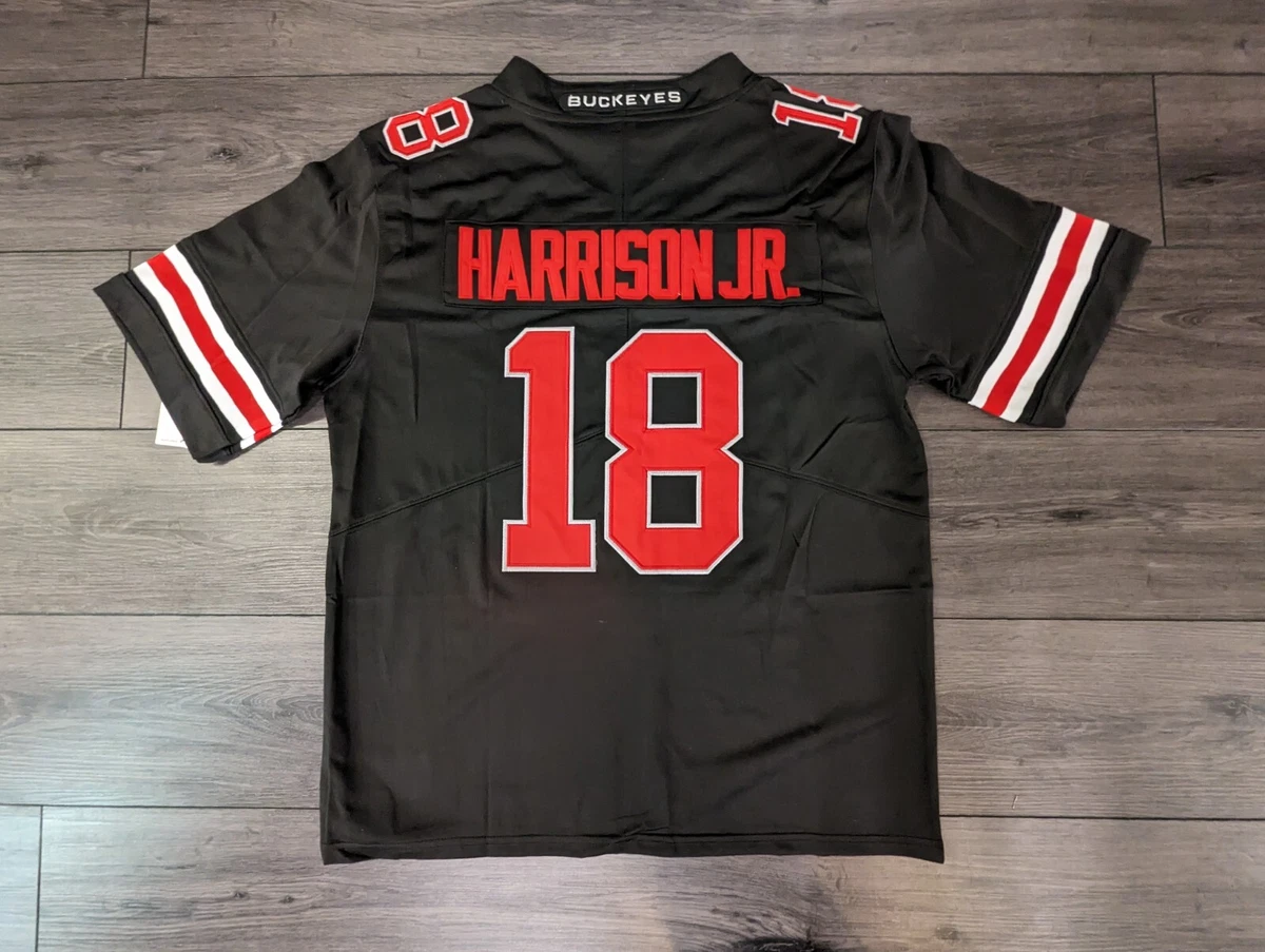 Marvin Harrison JR 18 Ohio State Buckeyes Black Alternate
