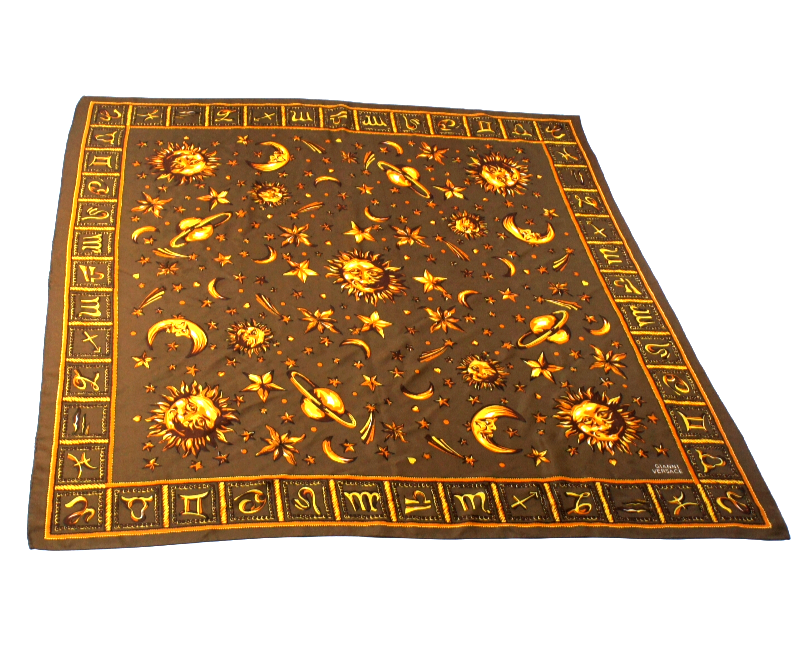 AUTHENTIC Gianni Versace Sun Moon Stars Zodiac Vintage