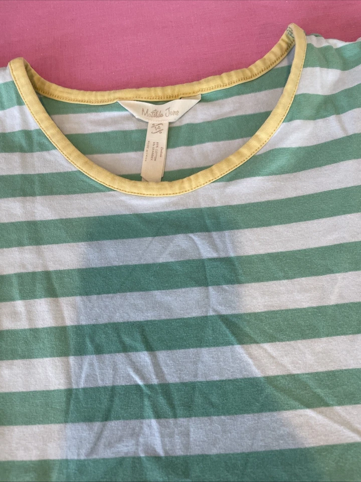 Vestido Matilda Jane Backyard Oasis Aventura Comienza Niñas 14 Verde Floral Rayas Foto 4 de 4