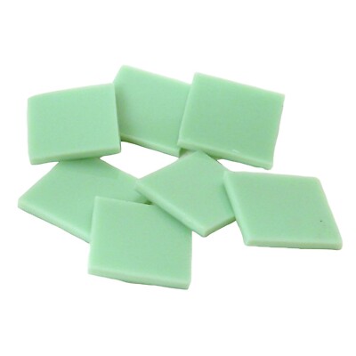 Easter Green Opal Squares | Hand Cut Mosaic Glass Tile Shapes | 96 coe Fusible