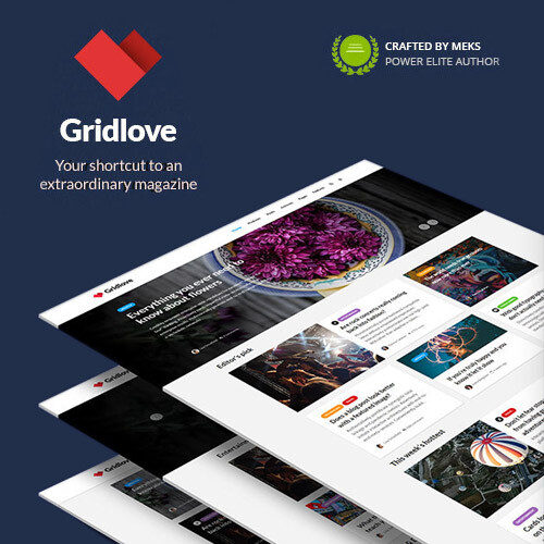 WordPress Theme Gridlove Creative Grid Style News & Magazine WordPress Theme - Picture 1 of 1