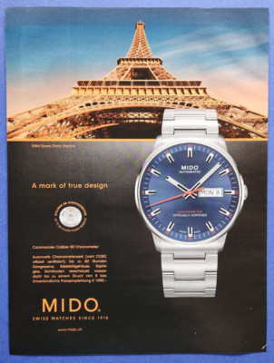 12. MIDO Automatic Swiss Armbanduhren Uhren Werbeanzeige Werbung Reklame 2015