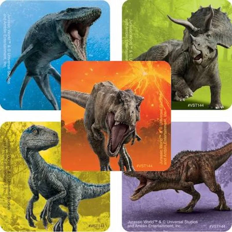 Pegatinas Brillantes De Dinosaurios Para Niños - Set De 6 Láminas Con Diferentes Diseños, Ideales Para Fiestas De Cumpleaños, Mochilas Y Regalos