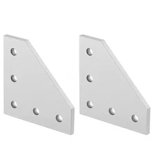 10pcs 3030 Aluminum 5 Hole Joining Flat Plate L 90gedree Connecting Bracket