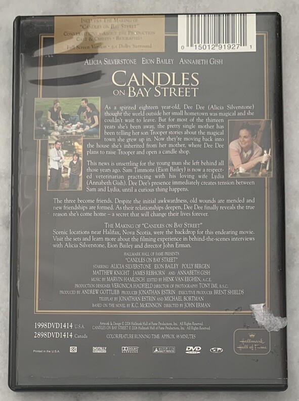 Candles on Bay Street (DVD, 2006) Alicia Silverstone, Hallmark Hall of