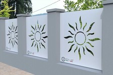 PANNELLO PER RECINZIONE IN FERRO LAMIERA LASTRA PANTOGRAFATA MODERNA TAGLIOLASER