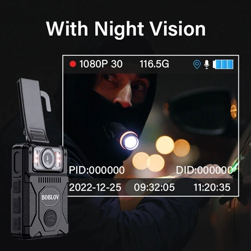 Boblov 1080P Police Body Worn Camera audio Video recorder Night Vision Cam 128GB - Picture 11 of 13