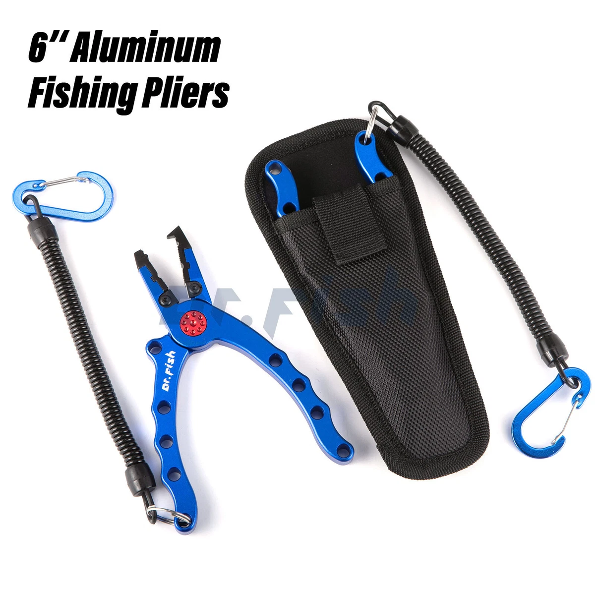 Saltwater Stainless Steel Tool Hook Remover Aluminum Blue Fishing Pliers