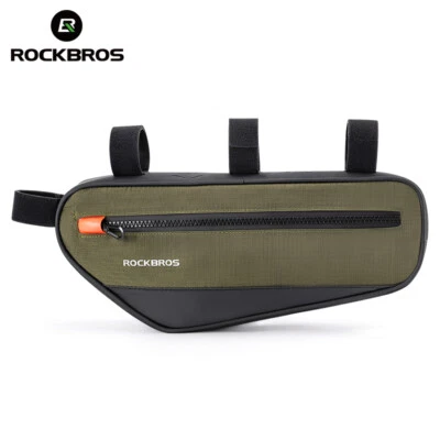 ROCKBROS Fahrrad Dreiecktasche, wasserdicht, 1,7 l Tragbare MTB-Unterrohrtasche - Bild 1 von 4