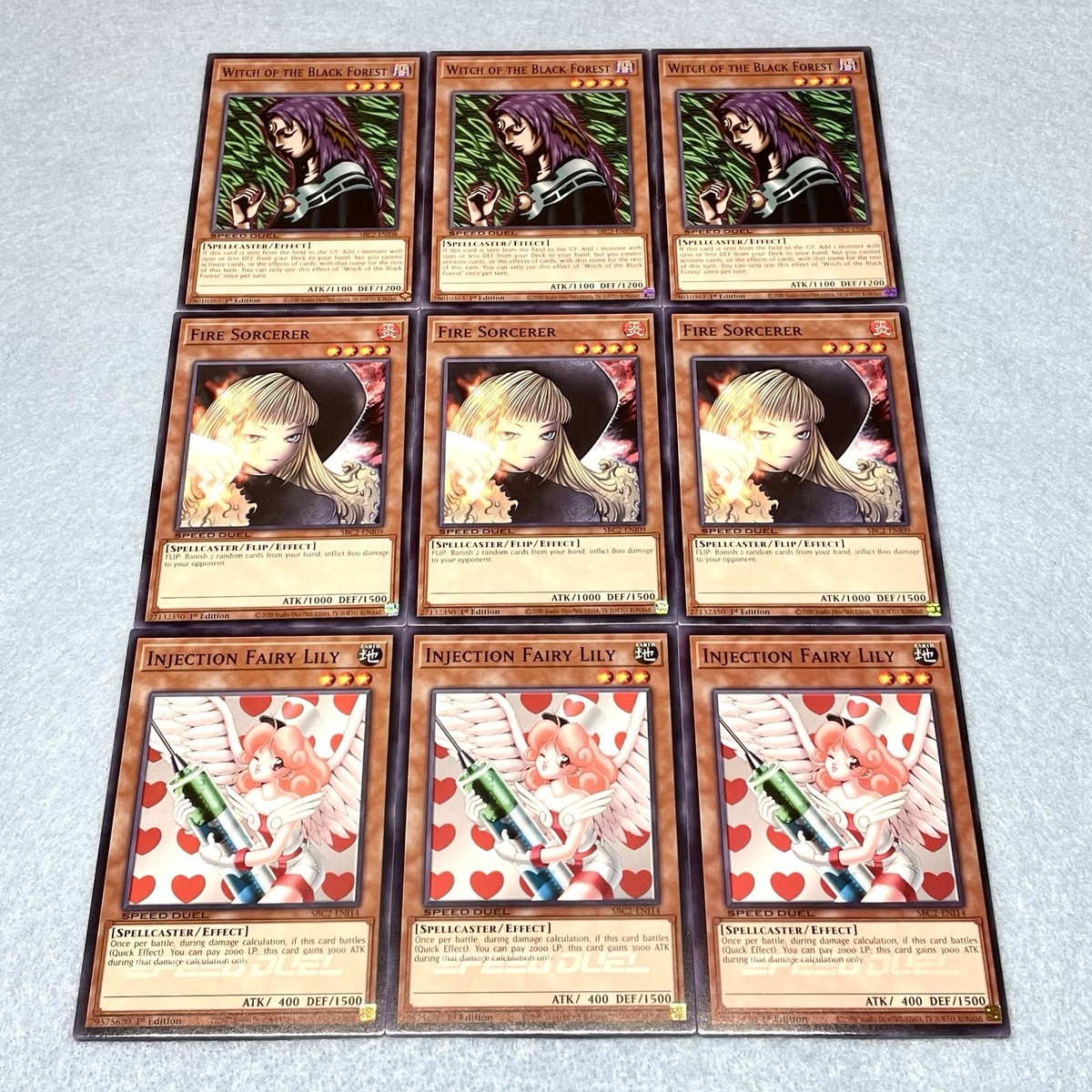 Yugioh Rebecca Hawkins 9 Card Deck Core Injection Fairy Lily + Fire  Sorcerer NM