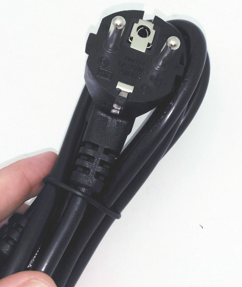 NEW EU AC Power Cord Cable 3-Prong Plug Standard PC Monitor Desktop Printer - Image 3 of 4
