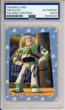 1995 DISNEY SKYBOX TOY STORY #32 LIGHTYEAR TIM ALLEN SIGNED CARD PSA DNA COA