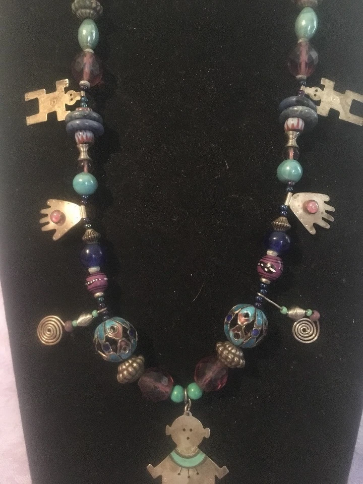 Boulder Gallery Artist Dilia Salvador Spirit Talisman Sterling Silver Necklace C - Image 3 of 4