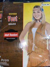 Womens Native Americans Indian Western Cowgirl Vest Costume Accessory