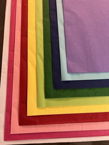 Tissue Wrapping Paper 10 Vibrant Colors Bulk 120 Sheets 26x20 Inches - Picture 3 of 11