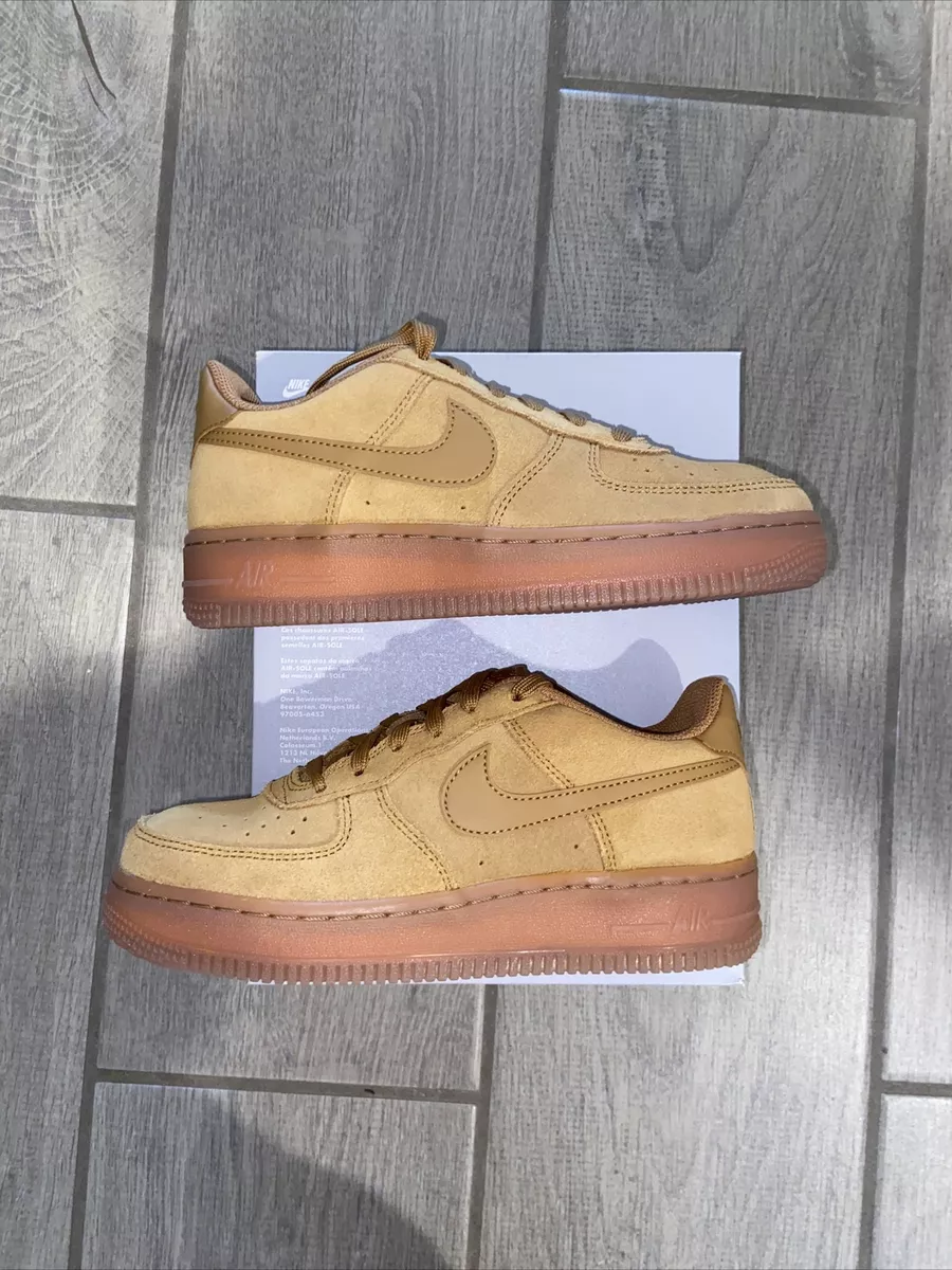 Nike Air Force 1 Low LV8 3 Wheat Wheat Gum Brown Size 4y 5.5 Wmns