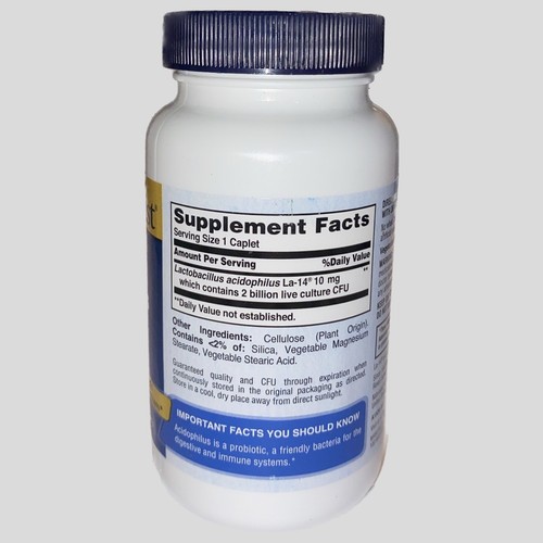 Rexall Naturalist Probiotic Acidophilus 80 Caplets total 2 Billion Exp