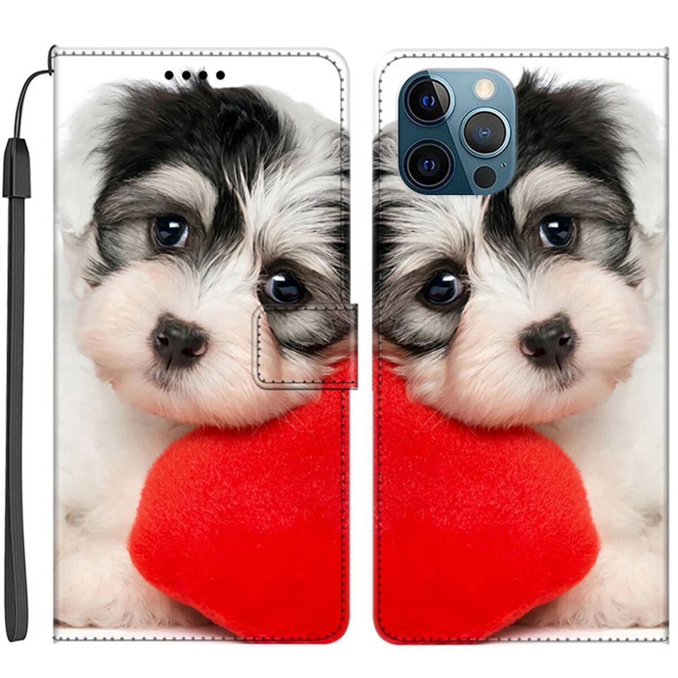 Personalised Flip Wallet PU Leather Case Cover Custom For iPhone Huawei Xiaomi - Image 3 of 4