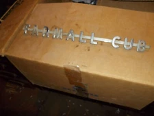 Farmall Cub tractor good Original IH IHC CHROME hood emblem F-A-R-M-A-L-L-C-U-B