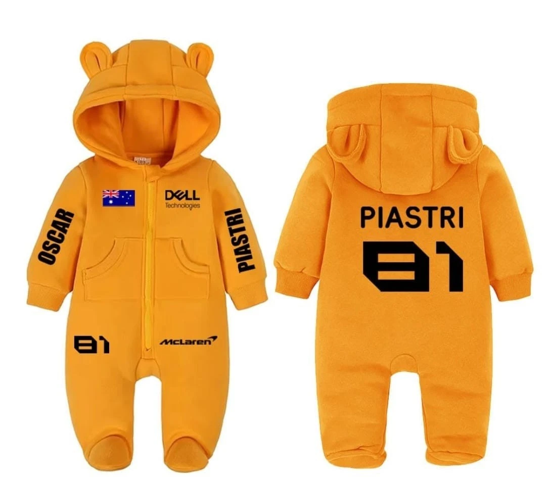 F1 McLaren Driver Oscar Piastri Cotton baby romper | F1 Birthday Gift
Opens in a new window or tab