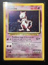 Pokémon Set Base MEWTWO 10/102 Holo Unlimited ITA carta vintage (Near Mint)