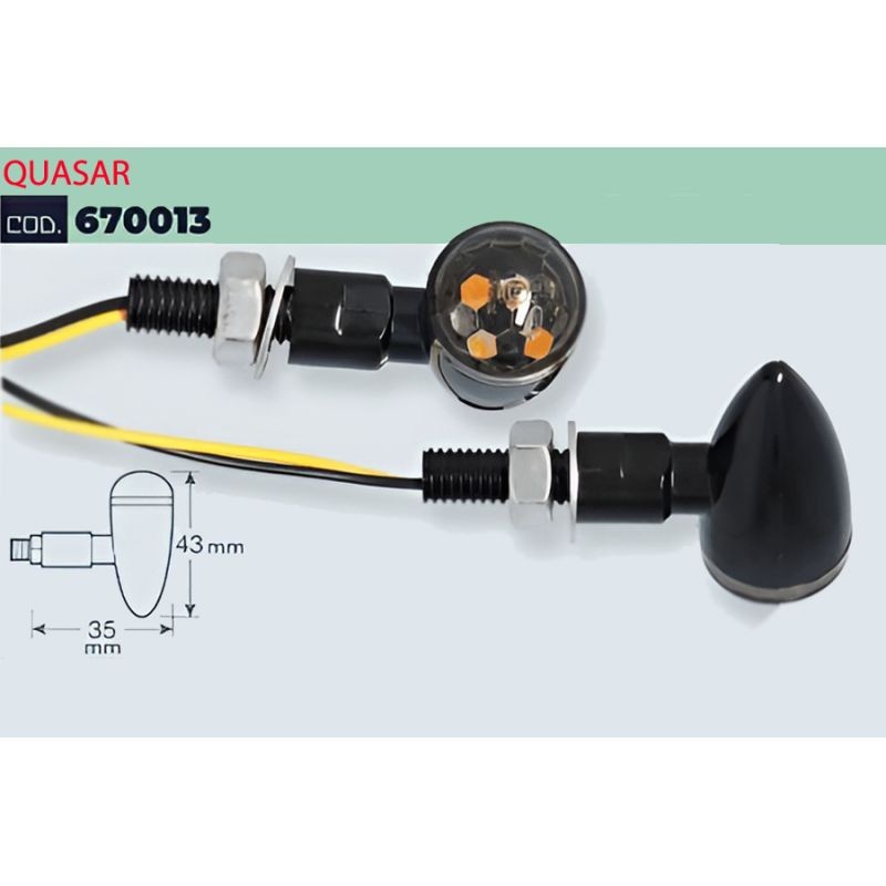 Clignotants Mototec leds Quasar haute luminosité étanches pour la nuit