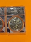 2021 Silver Eagle 2 COIN Set MS-70 ANACS (Type 1 & 2 ) A First Strike Coin — photo 5
