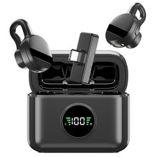 Mini Wireless Microphone with USB-C Plug for iPhone 15/16 Android, Lavalier...