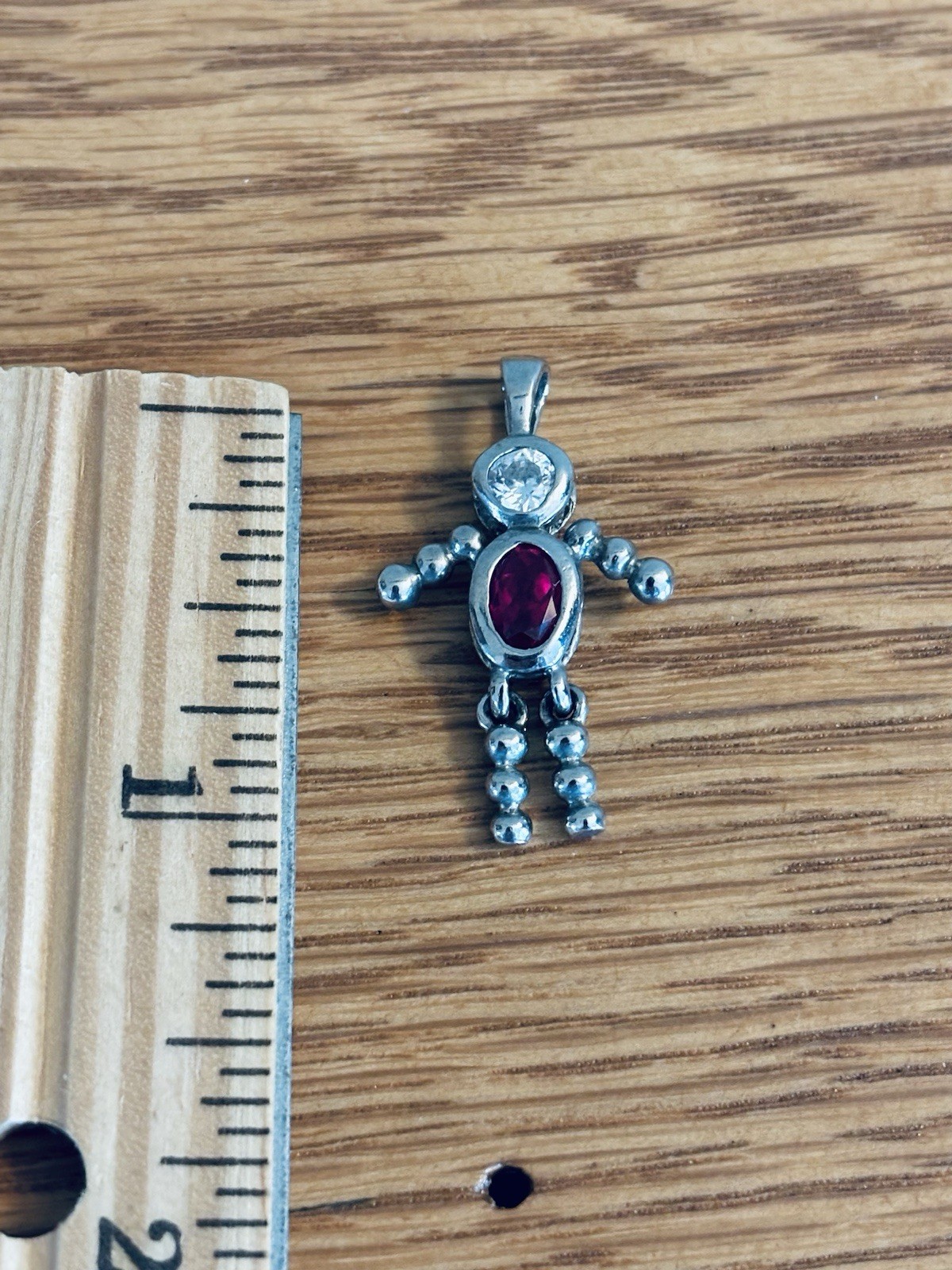 Sterling Silver 925 Hallmarked Red Ruby July Birt… - image 3