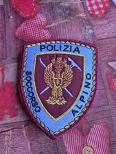 POLIZIA DI STATO - Soccorso Alpino - Scudetto Omerale/Patch/Toppa 