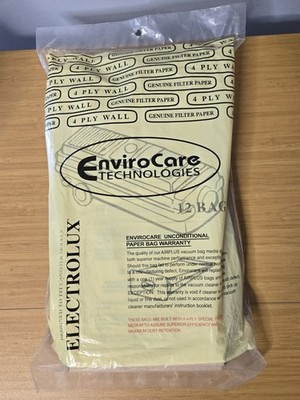 12 EnviroCare Technologies Replacement Vaccumm Bags. Style C, 4 Ply. SEALED