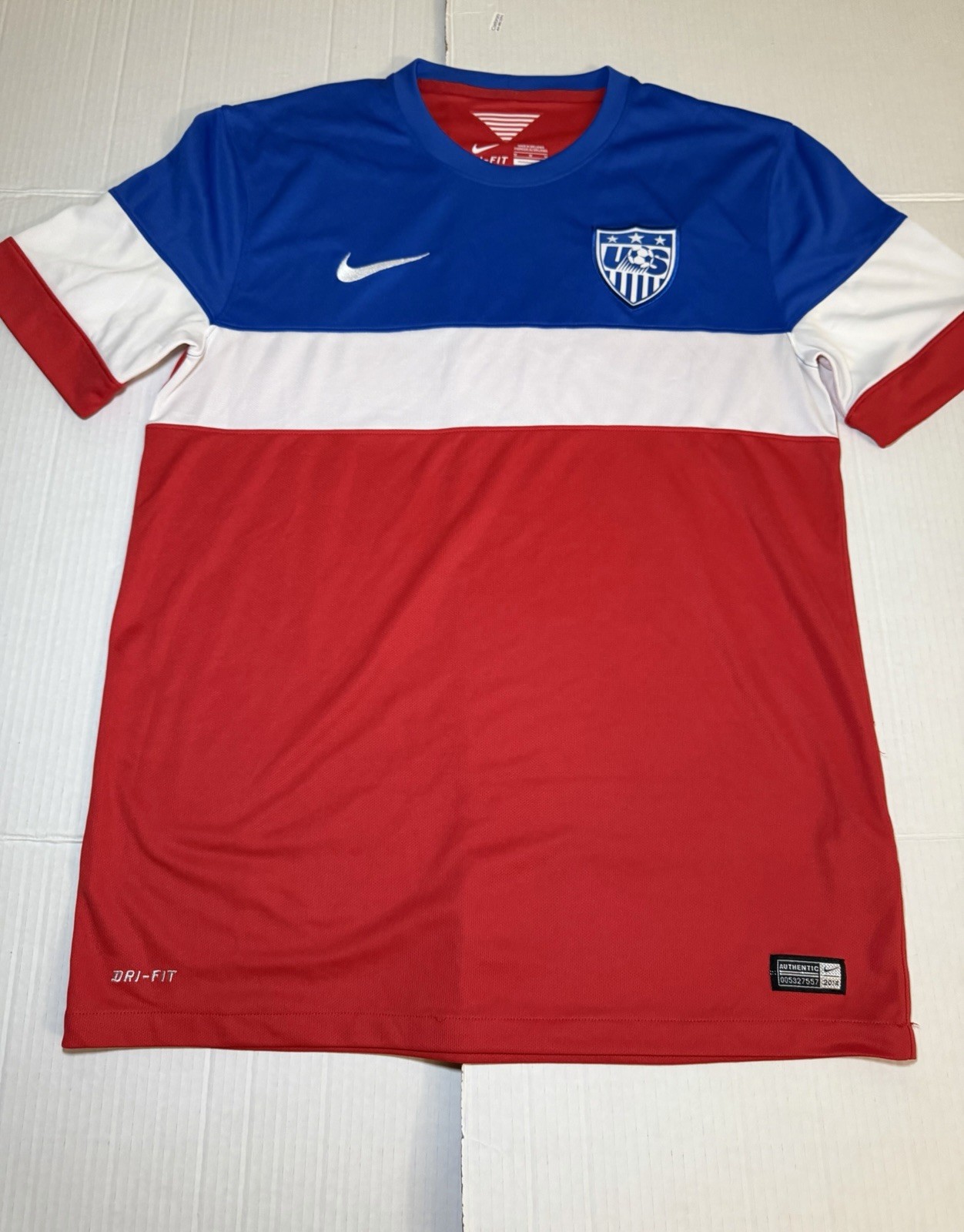 2014 Nike Dri-FIT USMNT BOMB POP Football Soccer Jersey Size M 578026 657