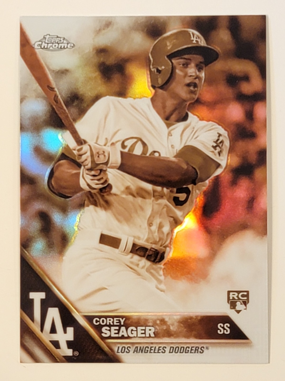 2016 Topps Chrome COREY SEAGER Sepia Refractor Rookie RC #150 MVP Texas Rangers view 1