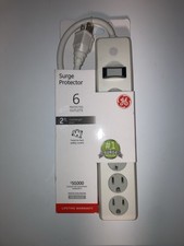 General Electric GE 6-Twist and Lock Indoor Outlet Surge Protector 6ft Cord