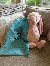 Jellycat HUGE Blossom Blush Bunny Cherry Bunny with dust bag. Brand New 5/19