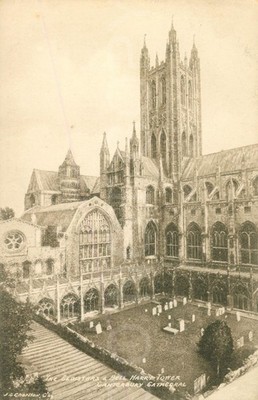Canterbury antike Postkarte England Kathedrale Kent