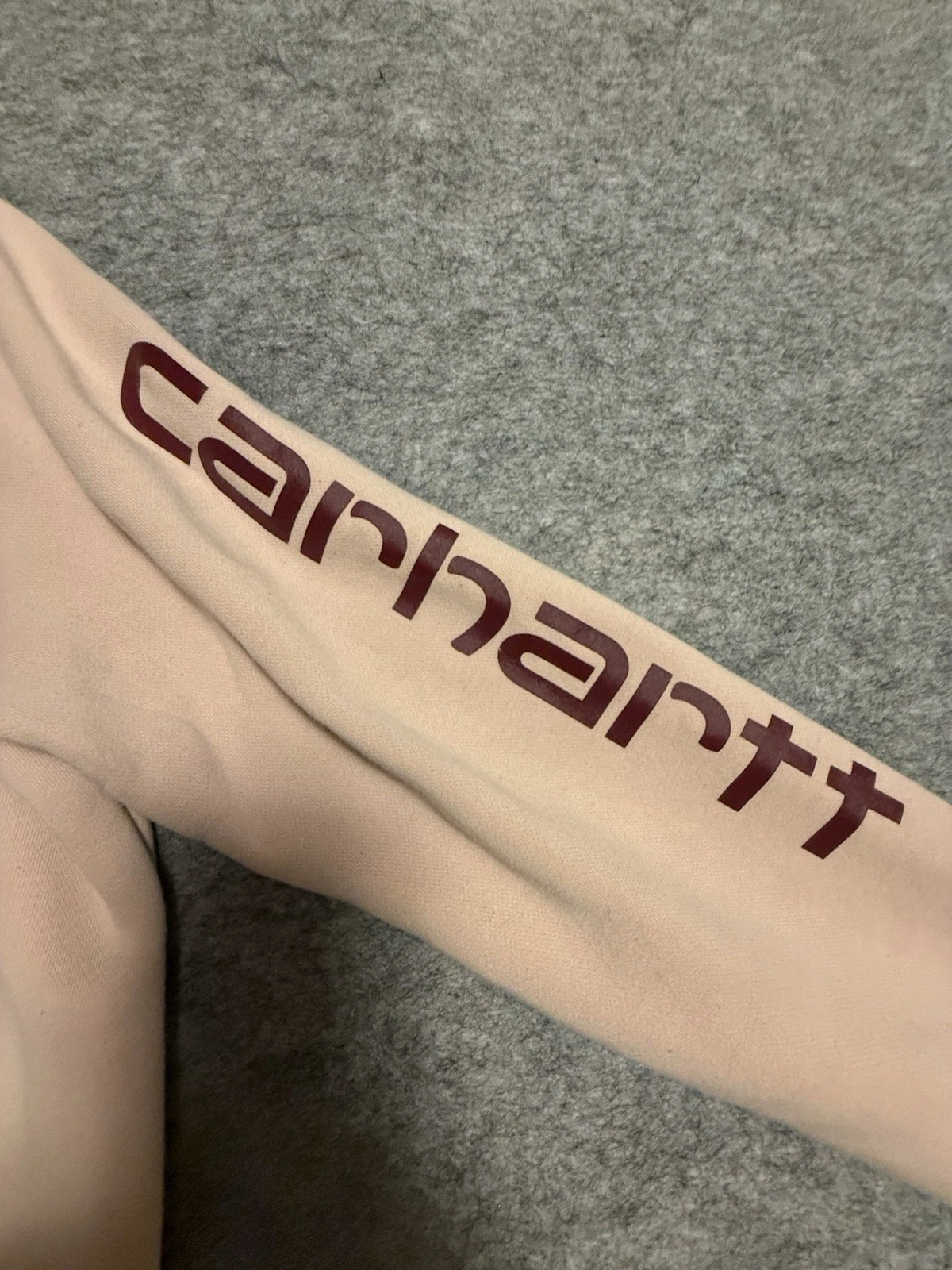 VETEMENTS CARHARTT Felpa con Cappuccio Misto Cotone Rosa Pallido Donna Media